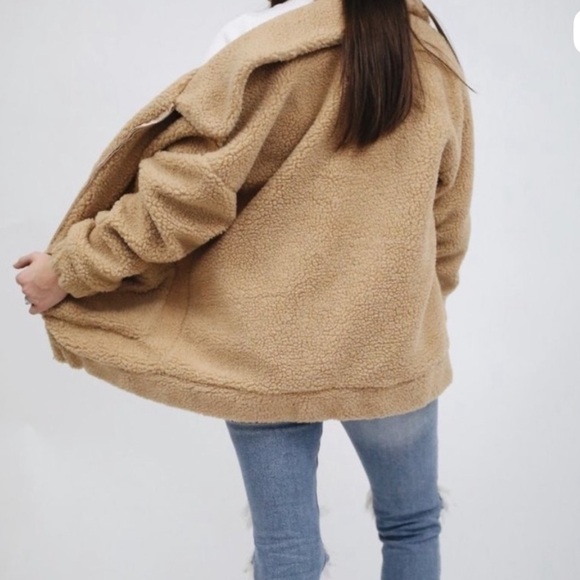 Show Me Your Mumu Cordelia Fleece Teddy Jacket Butterscotch - Picture 3 of 6